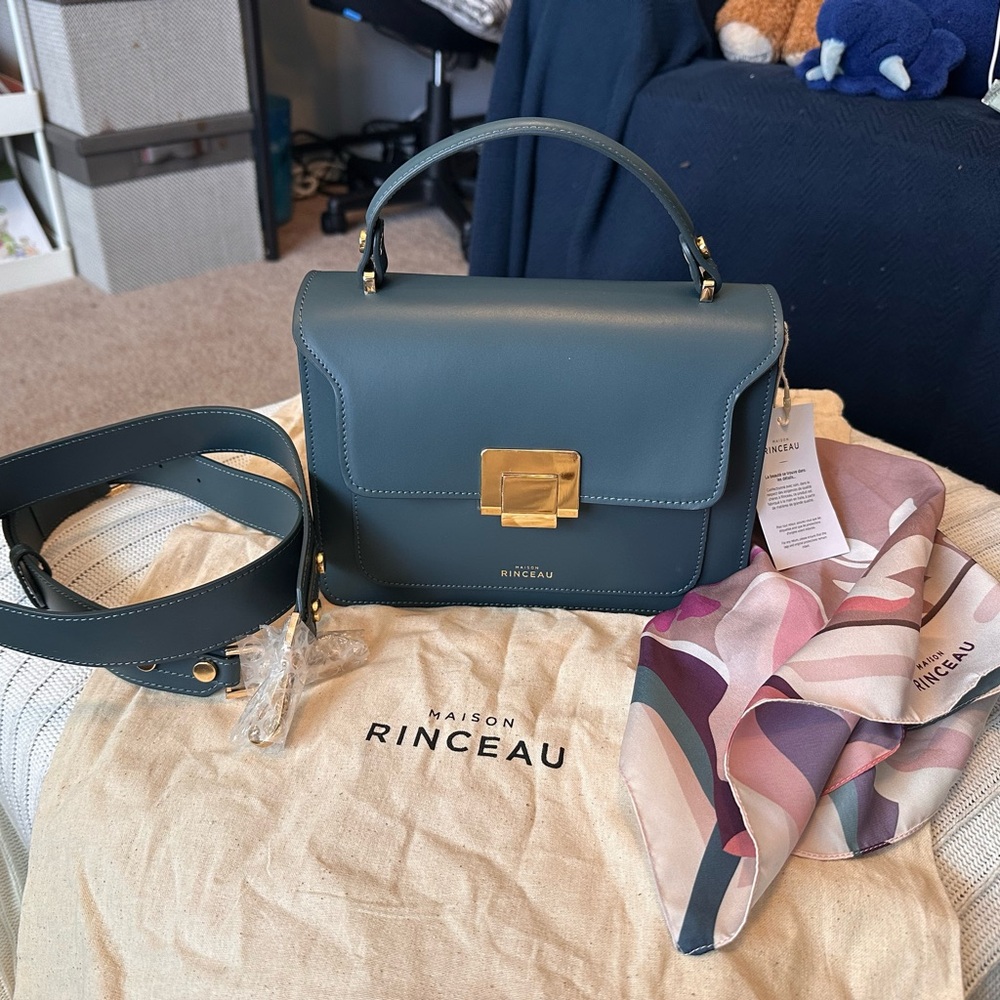 Maison RINCEAU Teal La Apollon Too Handle Satchel Bag - Picture 3 of 14